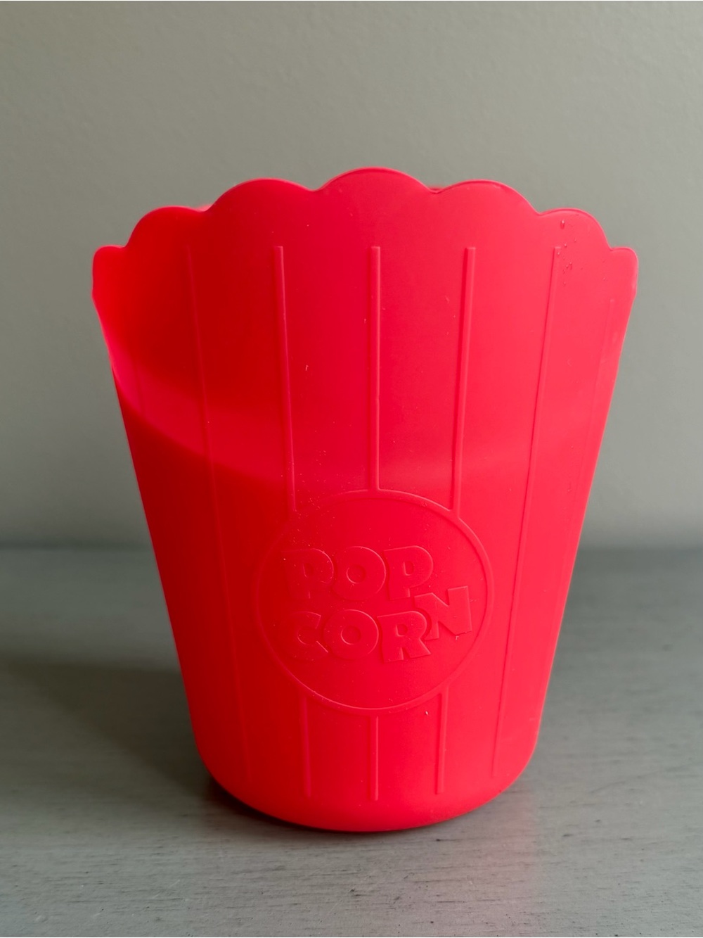 Small Red Silicone DIY Popcorn Maker Popper at Home Cup Bowl Microwave - Aldi